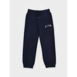 Tommy Hilfiger Europe Boys Printed Mid-Rise Pure Cotton Relaxed-Fit Joggers Track Pants-picture-12
