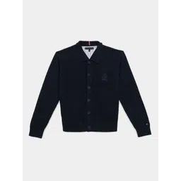 Tommy Hilfiger Europe Boys Striped Relaxed Fit Cotton Front Open Sweater-picture-33