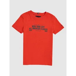 Tommy Hilfiger Europe Boys Typography Printed Regular Fit Cotton T-Shirt-picture-14