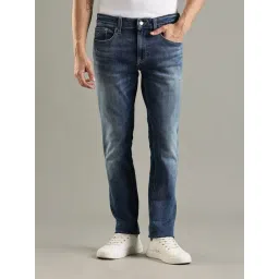 Tommy Hilfiger Europe Collection Blue Cotton Slim Fit Solid Jeans-picture-23