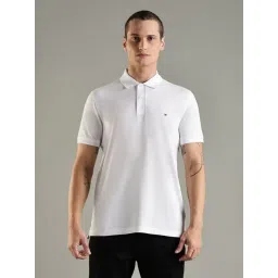 Tommy Hilfiger Europe Collection White Cotton Regular Fit Solid Polo T-Shirt-picture-45