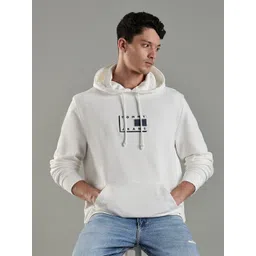 Tommy Hilfiger Europe Men Brand Logo Embroidered Cotton Hooded Sweatshirt-picture-29
