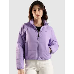 Tommy Hilfiger Europe Women Solid Regular Fit High-Neck Puffer Jacket-picture-35