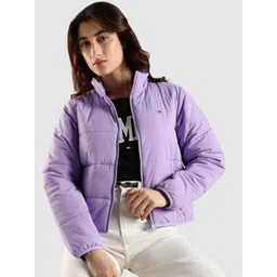 Tommy Hilfiger Europe Women Solid Regular Fit High-Neck Puffer Jacket image 5