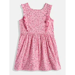 Tommy Hilfiger Floral Print Gathered Or Pleated Ruffles Organic Cotton Fit & Flare Dress-picture-53