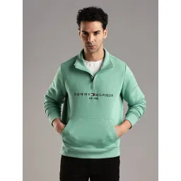 Tommy Hilfiger Frosted Evergreen Embroidered Logo Regular Fit Cotton Sweatshirt-picture-40