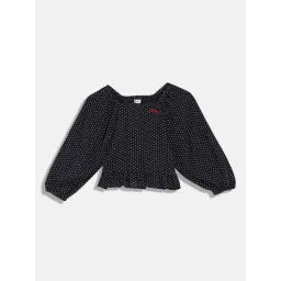 TOMMY HILFIGER Girls Blue Viscose Printed Top-picture-18