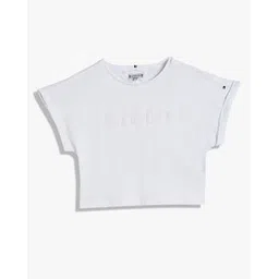 tommy hilfiger Girls Brand Embroidered Relaxed Fit Crew-Neck T-Shirt-picture-48