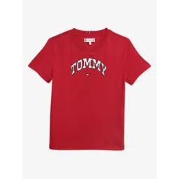Tommy Hilfiger Girls Brand Logo Printed Pure Cotton T-Shirt-picture-16