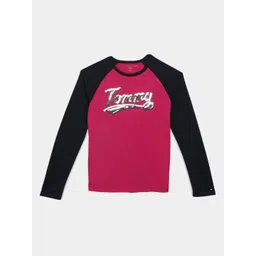 Tommy Hilfiger Girls Colourblocked Round Neck Pure Cotton T-shirt-picture-52