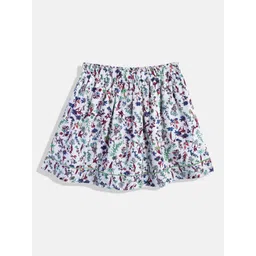 Tommy Hilfiger Girls Floral Print Lace Inserts Flared A-Line Skirt-picture-24