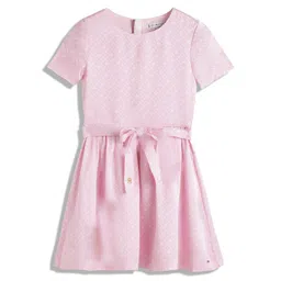 Tommy Hilfiger Girls Geometric Printed Fit & Flare Dress-picture-50