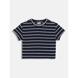 TOMMY HILFIGER Girls Navy Striped T-Shirt-picture-11