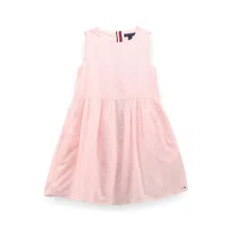 Tommy Hilfiger Girls Pink Solid Regular Fit Casual Dress-picture-42