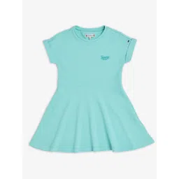 Tommy Hilfiger Girls Round Neck Cotton A-Line Dress-picture-50