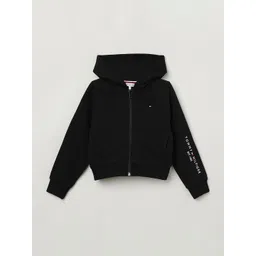 Tommy Hilfiger Girls Solid Hooded Zip Sweatshirt-picture-31