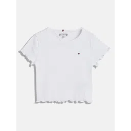 Tommy Hilfiger Girls Solid Round Neck Cotton T-shirt-picture-18