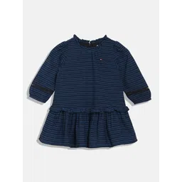 Tommy Hilfiger Girls Striped Gathered Cotton  Drop-Waist Dress-picture-31