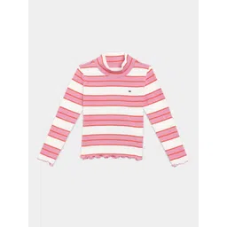 Tommy Hilfiger Girls Striped High Neck Slim Fit T-shirt-picture-29