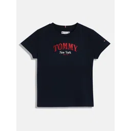 Tommy Hilfiger Girls Typography Printed Round Neck Cotton T-shirt-picture-20
