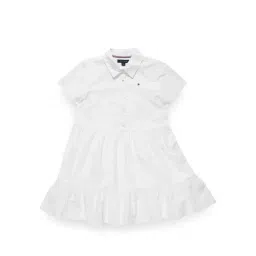 Tommy Hilfiger Girls White Solid Regular Fit Casual Dress-picture-38