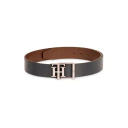 TOMMY HILFIGER Glanvilles Brown & Tan LogoTextured Leather Reversible Belt-picture-37