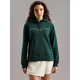 TOMMY HILFIGER Green Cotton Logo Sweatshirt-picture-42