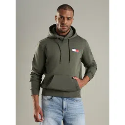 Tommy Hilfiger Green Cotton Regular Fit Hooded Sweatshirt-picture-29