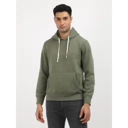 Tommy Hilfiger Green Cotton Regular Fit Hooded Sweatshirts-picture-44