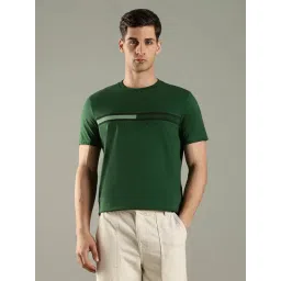 Tommy Hilfiger Green Cotton Regular Fit Logo Printed T-Shirt-picture-23