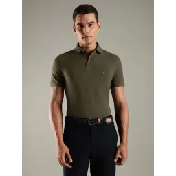 Tommy Hilfiger Green Cotton Regular Fit Polo T-Shirt-picture-20