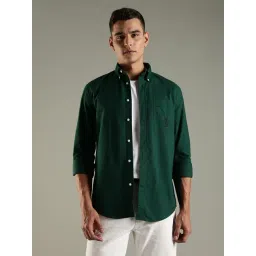 Tommy Hilfiger Green Cotton Regular Fit Shirt-picture-27