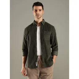 Tommy Hilfiger Green Cotton Regular Fit Shirt-picture-27