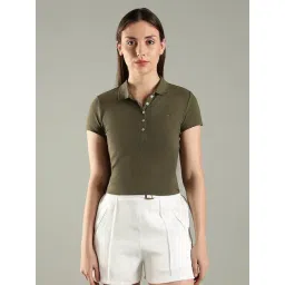 Tommy Hilfiger Green Cotton Slim Fit Polo T-Shirt-picture-33
