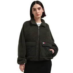 Tommy Hilfiger Green Polyester Solid Women Jacket-picture-46