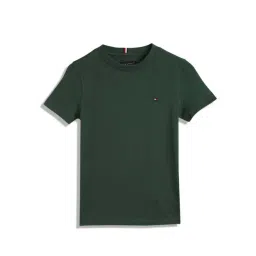 Tommy Hilfiger Green Solid Cotton Boys T-Shirt-image-43