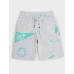 TOMMY HILFIGER Grey Boys Relaxed Fit Graphic Mid Rise Shorts-picture-11