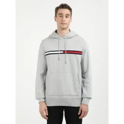 Tommy Hilfiger Grey Cotton Regular Fit Printed Hooded Sweatshirts-picture-24