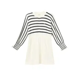 TOMMY HILFIGER Ivory Petal Stripe Solid Relaxed Fit Dress-picture-39