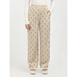 TOMMY HILFIGER Khaki & White Printed Mid Rise Pants-picture-33