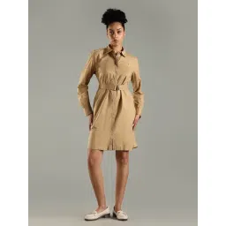 Tommy Hilfiger Khaki Cotton Regular Fit Dress-picture-34