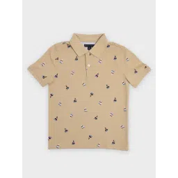 TOMMY HILFIGER Kids Beige Regular Fit Polo T-Shirt-picture-37