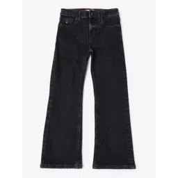 Tommy Hilfiger Kids Black Cotton Bootcut Jeans-picture-28