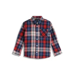 Tommy Hilfiger Kids Blue Checks Regular Fit Shirt-picture-23