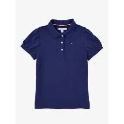 Tommy Hilfiger Kids Blue Cotton Regular Fit Polo T-Shirt-picture-34