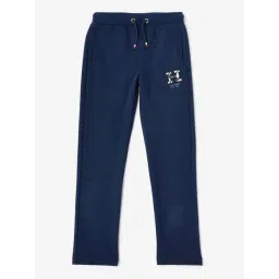Tommy Hilfiger Kids Blue Cotton Regular Logo Printed Trackpants-picture-41