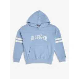 Tommy Hilfiger Kids Blue Logo Relaxed Fit Hoodie-picture-46