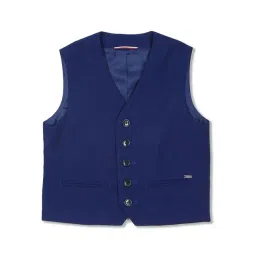 Tommy Hilfiger Kids Blue Solid Waistcoat-picture-23