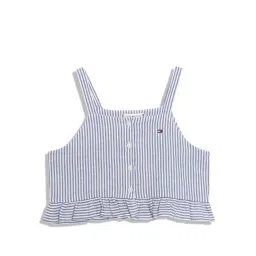 Tommy Hilfiger Kids Dark Blue Stripe Cotton Striped Top-picture-31