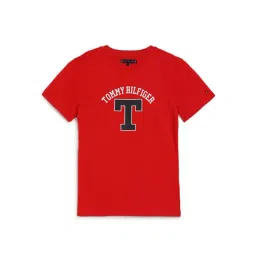 Tommy Hilfiger Kids Deep Crimson Logo Regular Fit T-Shirt-picture-14